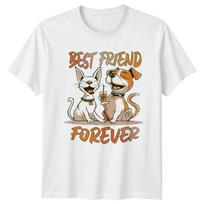 Best Friend Forever TShirt Cat Dog Humor Pet Lover Gift For Him And Her S