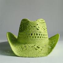 8 Colors Cowboy Straw Hat Hand-Woven Hollow Men'S And Women'S Summer Sun Hat Jazz Straw Hat Western Cowboy Hat Sombrero 55-58CM