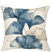 Meno stiliaus ginkgo lapų pagalvių užvalkalai, svetainės sofos pagalvės užvalkalas, minkštas ir patogus, miegamojo kambario dekoracija Peach skin 18*18(CM)-1Pcs