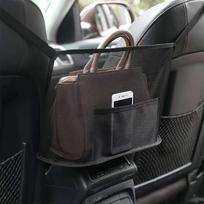 1 vnt. Automobilio laikymo pakabinamas krepšys sėdynės atlošui, dvisluoksnis daugiafunkcinis pakabinamas organizatorius krepšys automobilio laikymui 1pc juoda