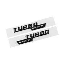 2vnt ABS automobilio sparnas Turbo 4MATIC logotipo emblemos ženklelio lipdukas, skirtas A45 C117 CLA 35 45 GLA45 X247 GLE53 priedams Gloss Black（4MATIC） white
