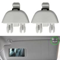 2 vnt. 6R0857561Y20 Saulės skydelio laikikliai kabliukai VW Polo Passat Skoda Seat white