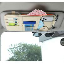 Automobilinis skydelis nuo saulės saugojimo dėžutė Bill Pen kortelių laikiklis DVD laikiklis su akinių nuo saulės segtuku Susidėti Tvarkyti automobilio priedus smėlis