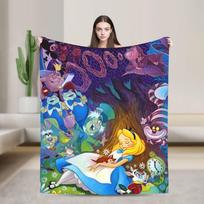 Princesė Alisa Stebuklų šalyje Antklodė Super Minkšta Šilta Mesti Antklodės Sofai 50x60 Colių Įvairių Dydžių Pliušinė Plona Antklodė 30x40in