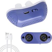 Anti Snoring Device for Men and Women, Double Vortex Stop Snoring Device,Electric Anti Snoring Devices, Adjustable and Breathable Snoring Machine mėlyna