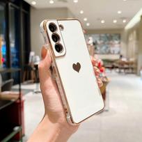 Prabangus dengimo dėklas, skirtas Samsung Galaxy A52 A53 A13 S23 S22 Ultra S21 FE S20 A54 A52S, atsparus smūgiams, su šoniniu raštu, silikoninis minkštas dangtelis Samsung S23 balta