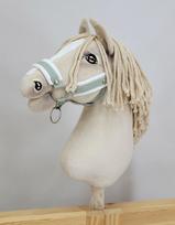 Hobby Horse A3 Sage Adjustable Horse Halter with White Fur