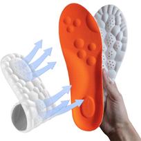 Insoles for Men Women, 2 Pairs Original Comfort Boosting Massage Insoles, 4D Memory Foam Thermal Insoles with Arch Support