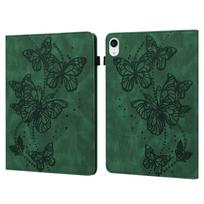 Suitable for iPad 10.9 flat leather case mini6 butterfly embossed card holder anti-drop protective case Pro11 IPAD MINI 6 žalia