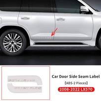 Applicable to 2008-2022 Lexus LX570 450d Tailgate Label Modified Fender Side Seam Label Chrome Plated Decorative Accessories tamsiai pilka spalva