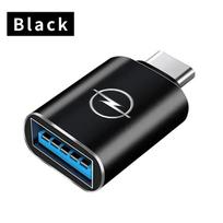 AAAYO1 Type C To USB 3.0 OTG Adapter USB C Male To USB Female Converter For Opel Astra Insignia Corsa Zafira Meriva Mokka Vivaro Vectra juoda