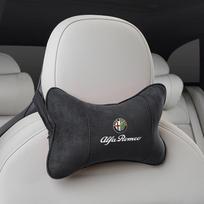 1Pcs Car Seat Headrest Auto Logo Neck Spine Protection Pillow For Alfa Romeo 156 159 147 4C 8C 166 Giulia Giulietta Mito Stelvio