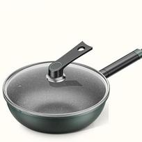 „Wok Maifan“ akmens keptuvė nepridegantys virtuvės reikmenys buitinė wok indukcinė viryklė be dūmų 30cm žalia