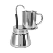 Moka Pot with Single Spout DIY Tube Coffee Pot Cup Set Outdoor Camping Coffee Maker Appliances Tools L