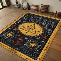 Mid-Century Modern Mats Boho Rug Abstract Geometric Rugs Design Bedroom Living Room Home Decoration Carpets 40X60CM