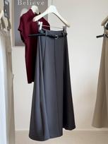 Elegant Women's Drapey A-line Midi Skirt - Autumn 2025 Collection, Slimming Medium-Length Swing Skirt Small