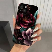 Vintage Floral Pattern Phone Case for Samsung Galaxy S25 S24 S23 S22 Ultra Plus S21 FE A56 A36 A35 A55 A34 A54 A33 A53 A52 Cover A15 (5G 4G)