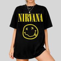 Nirvana šypsenos veidelio marškinėliai, 90-ųjų vintažiniai grunge marškinėliai 2XL