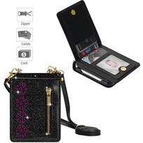 Suitable for Samsung Z Flip7 mobile phone leather case Z Flip5 laser glitter zipper card diagonal span protective case Samsung z flip6 juoda