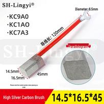 Marine Shaft Grounding Silver Graphite Brush KC7A2 14.5x16.5x35x40x50 14.5*16.5*45mm, 1 piece, KC9AO