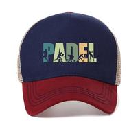 Padel Tennis Letter Print Mesh Baseball Cap Fashion Casual Breathable Cool Snapback Hat Summer Trucker Hats Unisex Sun Caps Adjustable