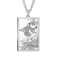 Nerūdijančio plieno Tarot kortelės pakabukas ant kaklo - Vyriškas retro hip-hop stilius