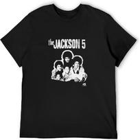 Jackson 5 Grupės Nuotrauka Vintažiniai Marškinėliai Juodi S juoda