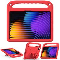 Vaikams skirta EVA planšetės dėklas, skirtas Pad 7 6 Pro 11.2 Redmi Pad 2 Pro 12.1 SE 11 10.61 5 Pro, atsparus smūgiams, su rankena ir stoveliu Redmi Pad 10.61 raudona