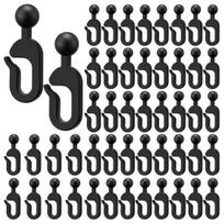50/100Pcs Plastic Gazebo Curtain Hook, Heavy Duty Mosquito Netting Hook, Black Curtain Track Hooks for Outdoor Hotel, Gazebo 50pcs B