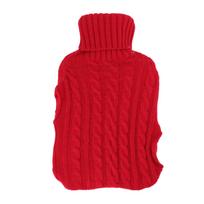 Hot Water Bag Rubber Explosionproof Water Injected Hand Warming Bag with   Knit Hand Insert Cover Large