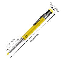 Metal & Woodworking Deep-Hole Marking Pen with Graphite Lead geltona