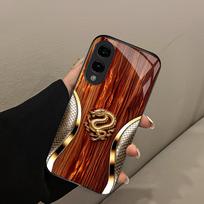 Sparkling Gold Dragon phone case s26 ultra case glass mobile phones for Samsung Galaxy S26 S25 S24 S23 S22 FE,Ultra,Plus GalaxyS25