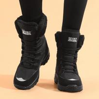 Women's Boots Winter High Quality Snow Boots Mid-Calf Waterproof Cotton Boot Women's Comfort Hiking High-top Boots Botas Mujer 36