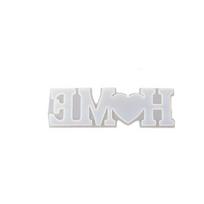 Decorative Heart Shape Silicone Love Mold English Letters Handmade DIY Resin Crafts Non-stick Romantic Epoxy Resin Mould Office S