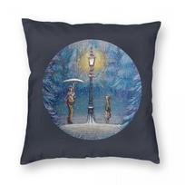 Narnia Magic Lamp-Post Pillowcase Polyester Linen Velvet Creative Zip Decor Pillow Case Sofa Seater Cushion Cover Peach skin 18*18(CM)-1Pcs