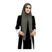 New Magnetic Buckle Instant Chiffon Hijab Large Size Ready to Wear Long Shawl Solid Color Plain Hijab Scarf For Women