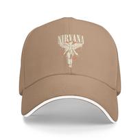 Nirvana Angel Band Baseball Cap  Running Hippie Sun Visor Hip Hop Hats Unisex-Teens Streetwear Print Snapback Cap One Size