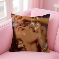 Singer Pop K-Kali Uchis Pillow Gift Home Office Decoration Bedroom Sofa Car Cushion Cover Case 45X45 Peach skin 18*18(CM)-1Pcs