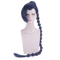 Moteriški Anime 130CM Ilgio Perukai Žaidimas Žirklių Septynetas Tamsiai Mėlynas Ilgas Pynimas Cosplay Perukas Sintetiniai Plaukai Helovino Kostiumų Vakarėlio Perukai Suaugusiems 130CM tamsiai mėlyna spalva