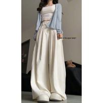 Women's Pink Yamamoto Summer Wide-Leg Pants - Relaxed, Thin, Drapey, Casual Fit Small