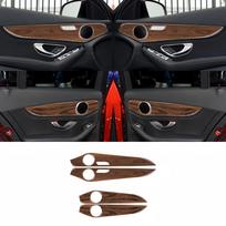 For Mercedes W205 Benz GLC C Class 2014-2020 Piano Black Car Interior Door Panel Trim Decorative Sticker Auto Tuning  Assesories Sandalwood Color