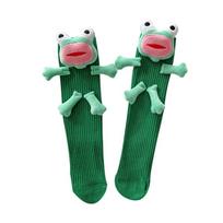 Naujiena Mieli 3D Negražūs Varlės Vidutinio Ilgio Kojinės Moterims ir Paauglėms Laisvalaikio Naujiena Animacinių Filmukų Kojinės Cosplay Šventei žalia