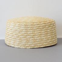 Vasaros kelionėms 100% raffia rankų darbo skrybėlė nuo saulės moterims natūralių kviečių šiaudų madinga elegantiška skrybėlaitė-dėžutė vestuvių vakarėliui plokščiu viršumi beretai 56-58cm
