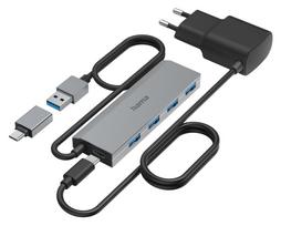 HAMA USB Hub, 4 Ports, USB 3.2