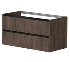 Spintelė po dvigubu praustuvu Kame City, BUD/12-3DR/20P2,  juodi profiliai, 120 cm, Rudas ąžuolas
