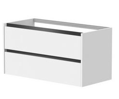 Spintelė po dvigubu praustuvu Kame City, BUD/12-3DR/D02P2, juodi profiliai, 120 cm, Matinė balta
