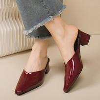 Baotou Half-drag Women's Slippers in Spring and Autumn 35