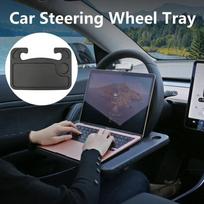 Portable Car Laptop Desk Mount, Steering Wheel Tray Table Stand For Computer Food Drink Coffee juoda