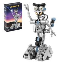 Karštas Johnny 5 robotas žaislai Klasikinis filmas Trumpas Atviras grandynas Figūrėlės Roboto modelio konstravimo rinkinys Dekoracija Statybinės kaladėlės Rinkinys Žaislų dėžė