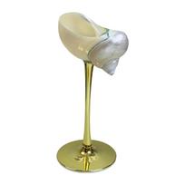 Conch Shell Champagne Glass Cup for Celebrations, Unique Drinkware for Adults Home Bar Wedding Favor Decoration Artistic Display 201-300ml